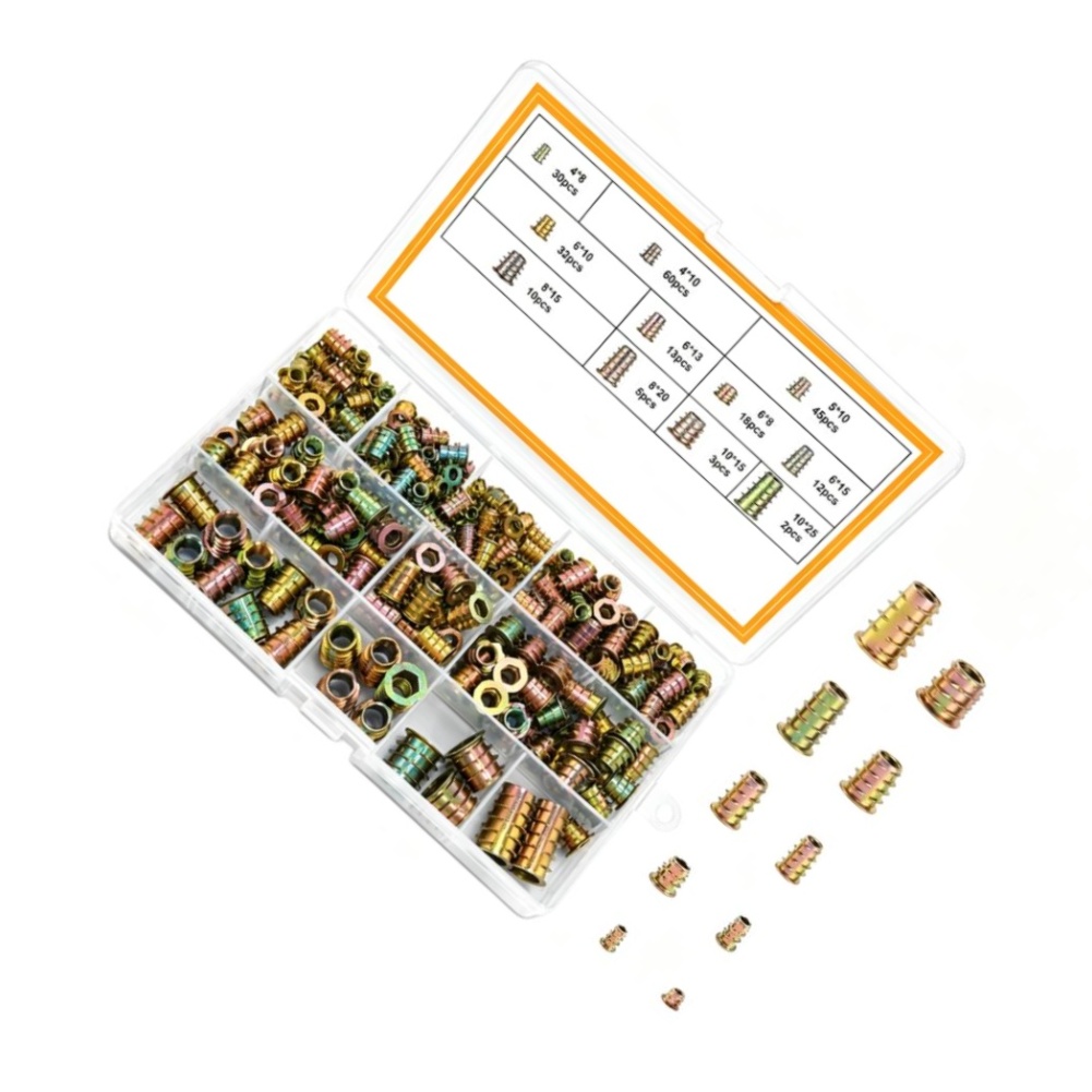 230Pcs Zinc Alloy Threaded Ins - огляд і ціна Furniture Hardware Threaded Inserts
