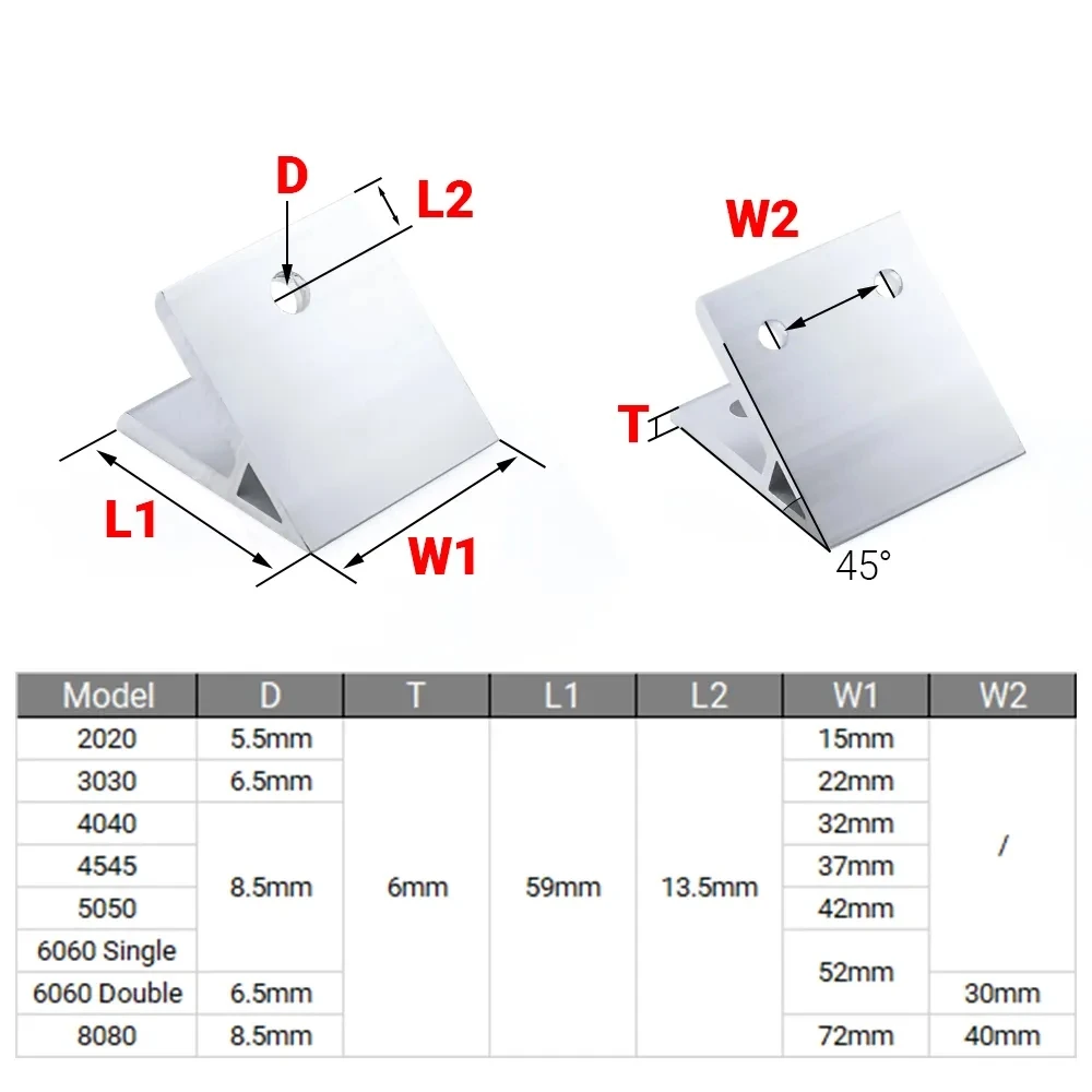 4Pcs 45 Degree Angle Corner Br - огляд і ціна Joint Connector Bracket