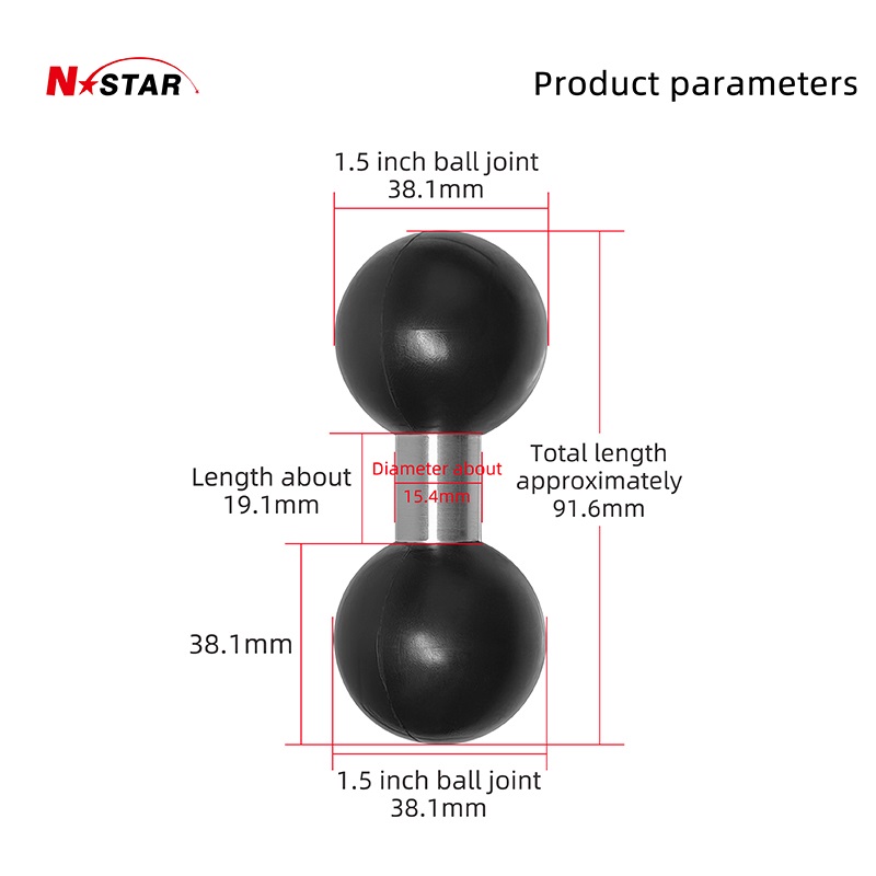Aluminum Double Ball Adapter 1 - огляд і ціна Joint Connector Bracket