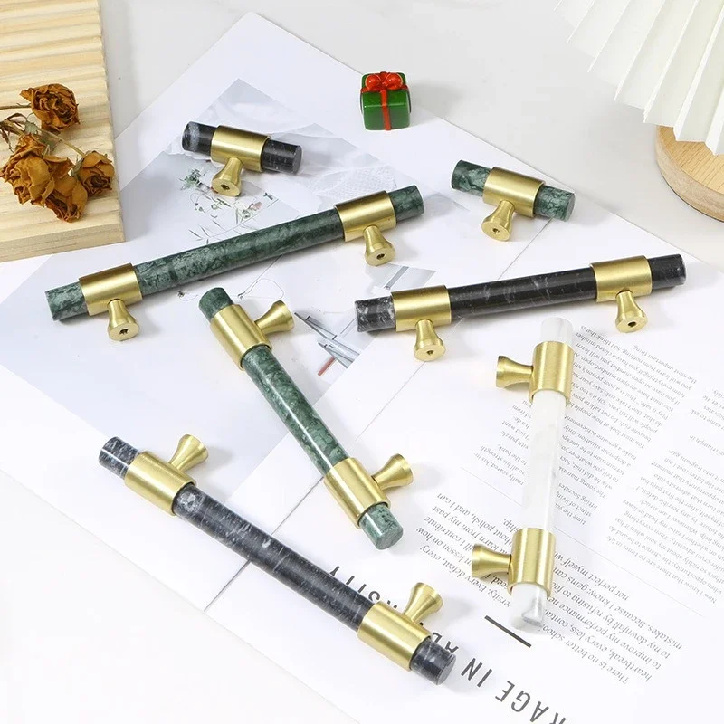 1Pcs Marble Brass Handle Nordi - огляд і ціна Furniture And Hardware Supplies