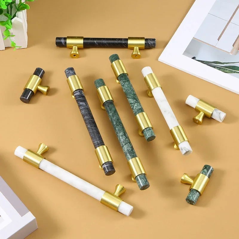 1Pcs Marble Brass Handle Nordi - огляд і ціна Furniture And Hardware Supplies