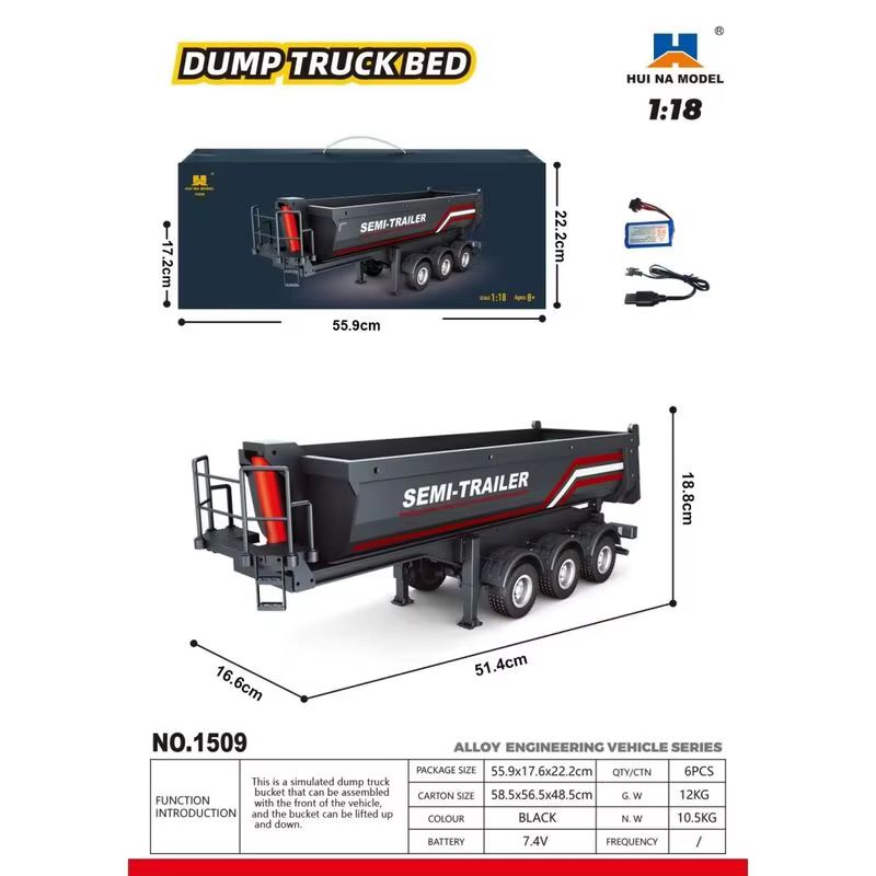 1/18 Huina 1509 Rc Semi Dump T - огляд і ціна Furniture Leg Set