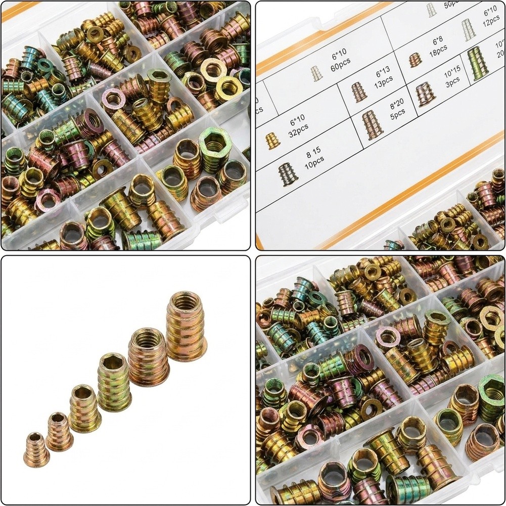 Zinc Alloy Threaded Inserts Fo - огляд і ціна Furniture Hardware Threaded Inserts