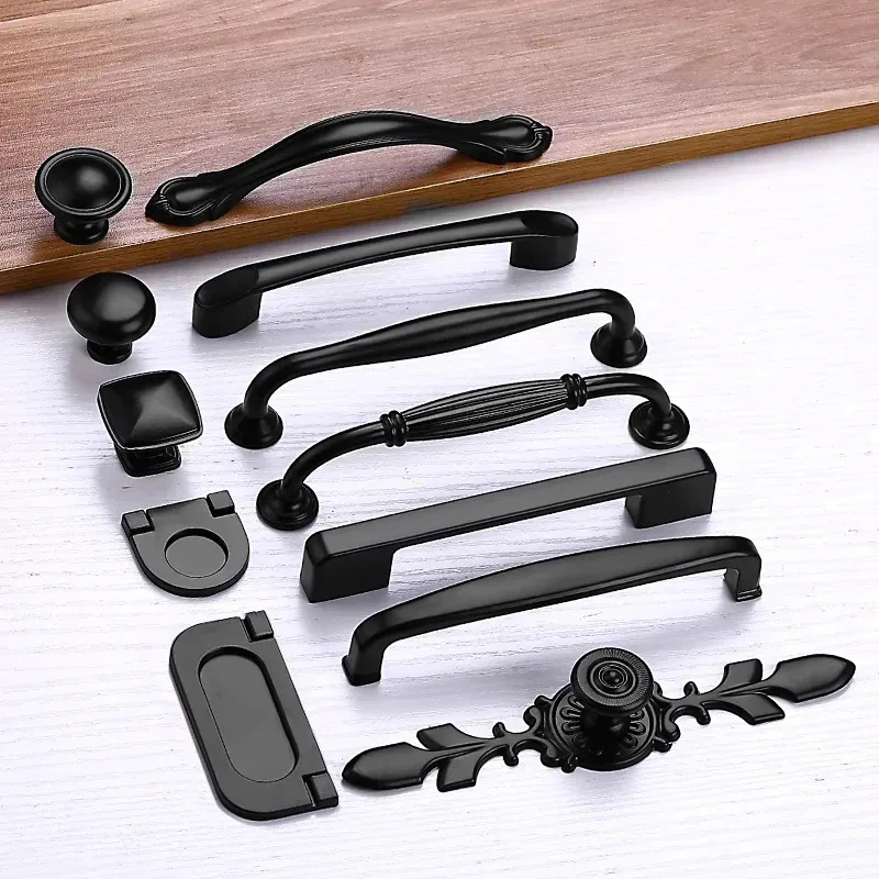 Black Modern Cabinet Knobs, Ki - огляд і ціна Furniture And Kitchen Hardware Fitting
