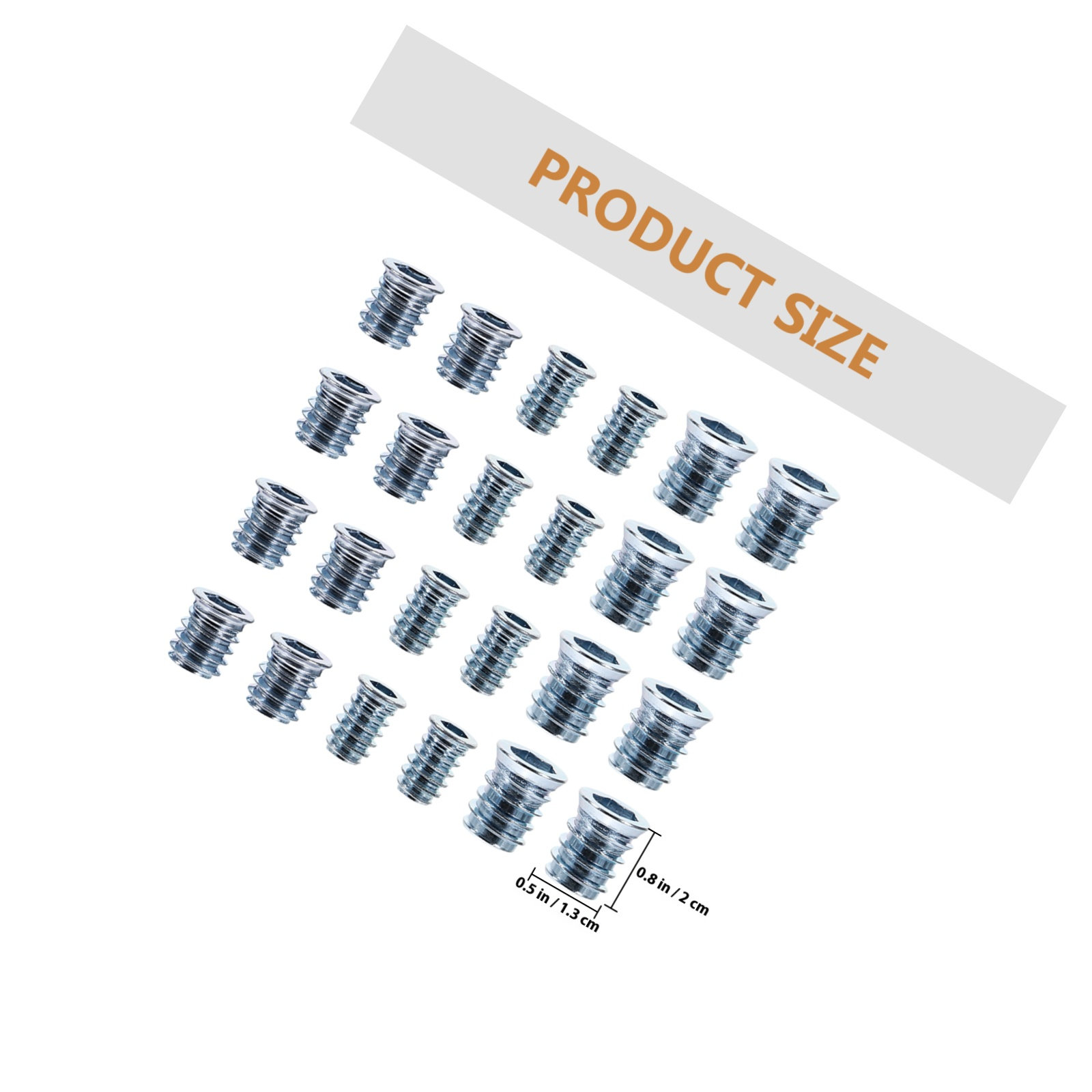 100Pcs Threaded Wood Inserts Z - огляд і ціна Furniture Hardware Threaded Inserts