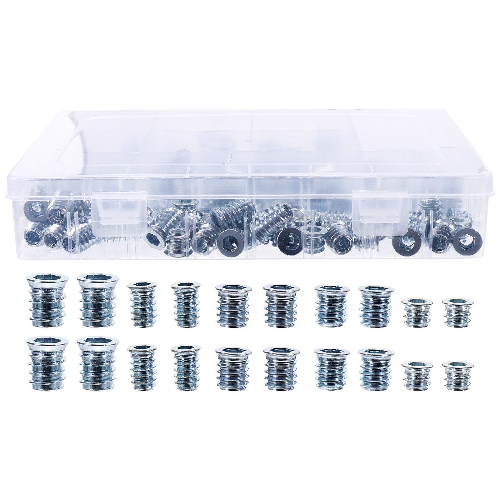 100Pcs Threaded Wood Inserts Z - огляд і ціна Furniture Hardware Threaded Inserts