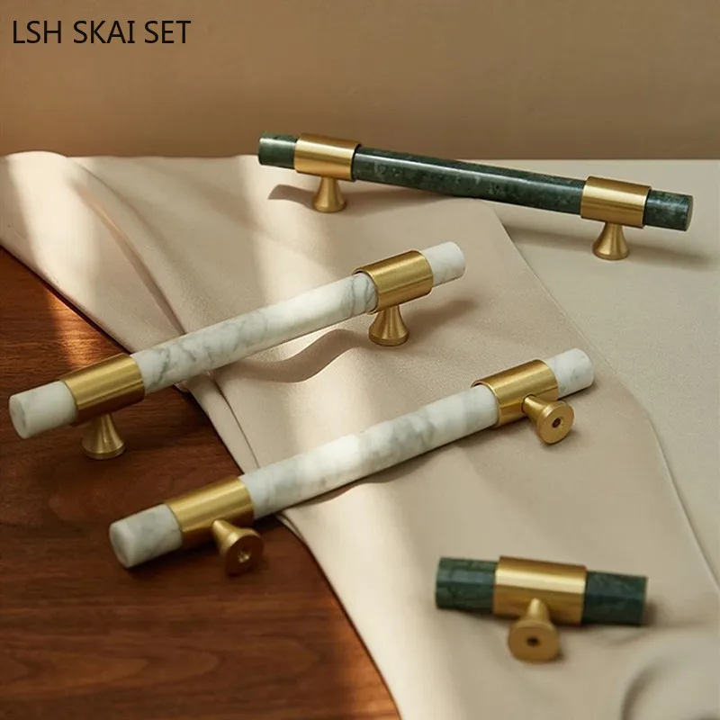 1Pc Marble Brass Handle Nordic - огляд і ціна Furniture And Hardware Supplies