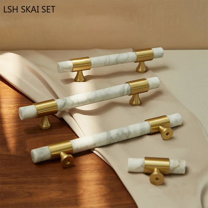 1Pc Marble Brass Handle Nordic - огляд і ціна Furniture And Hardware Supplies