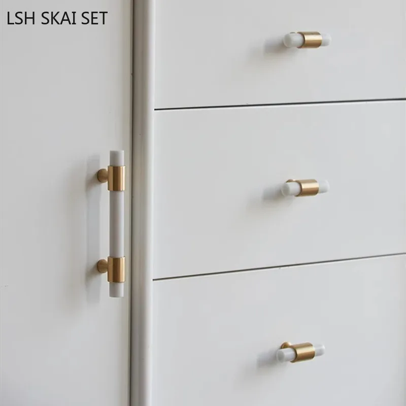 1Pc Marble Brass Handle Nordic - огляд і ціна Furniture And Hardware Supplies
